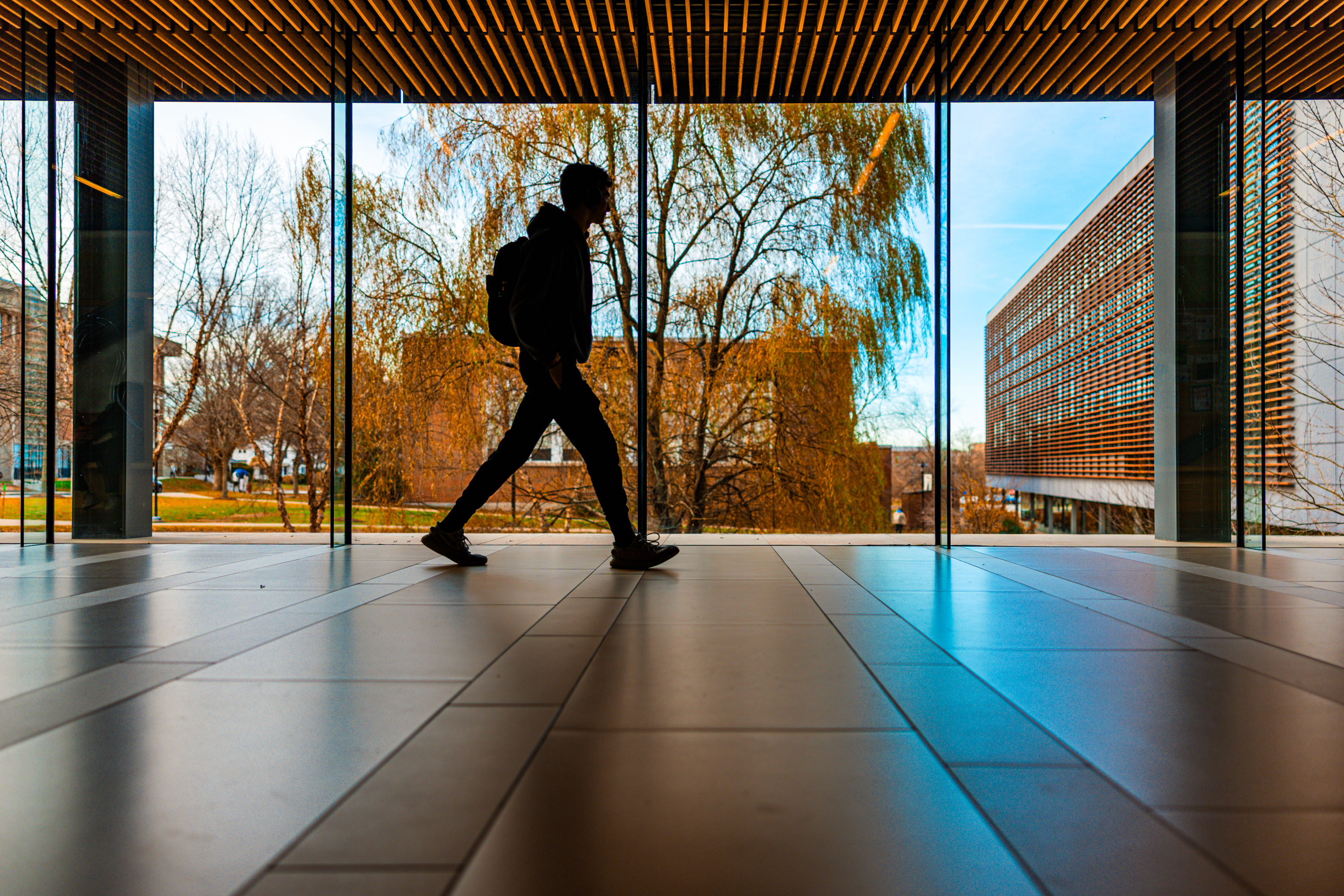 student silo walking in DMF