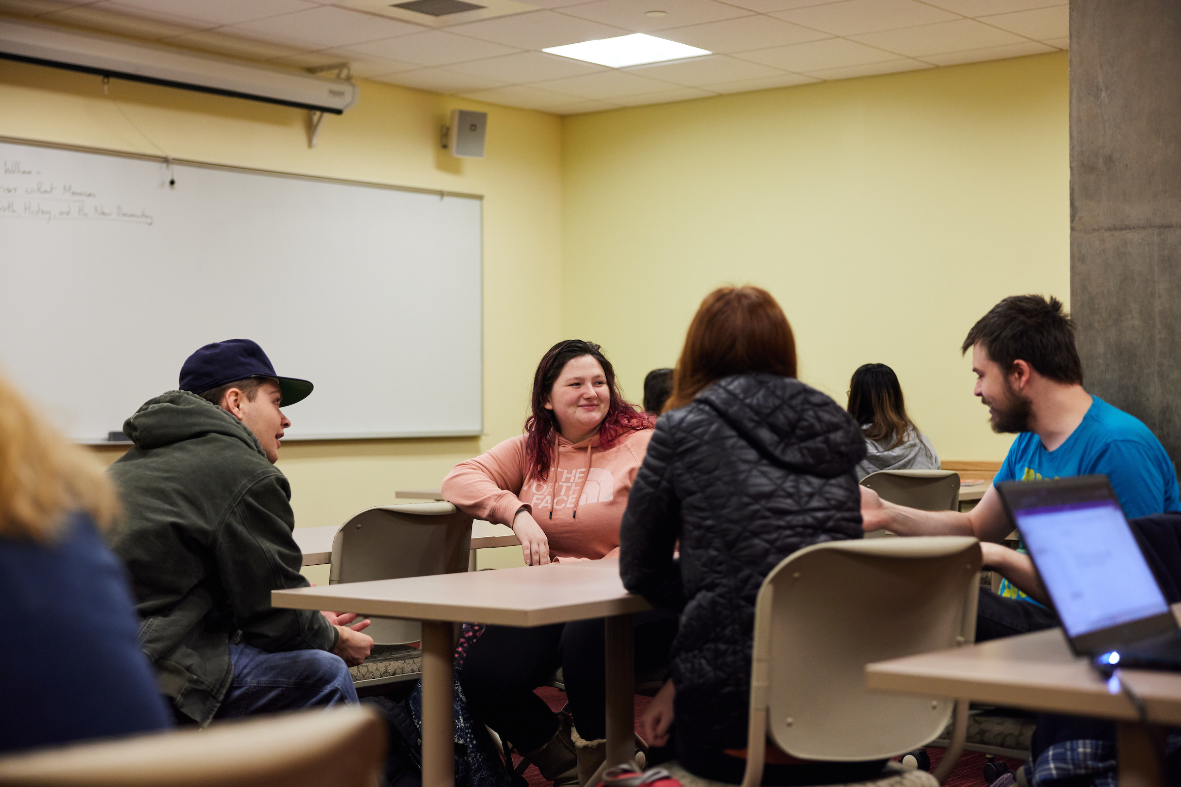 students having discussion in Philosophy class