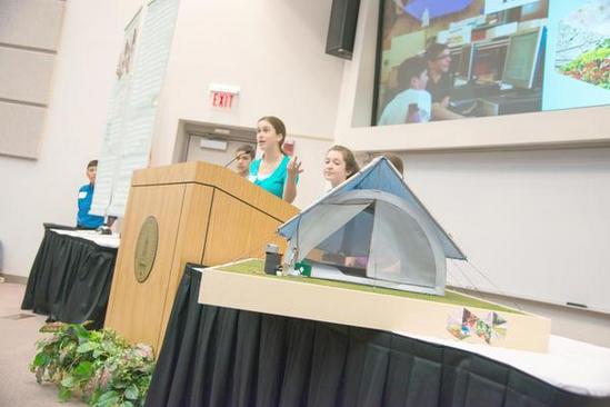 K-12 students giving presentation