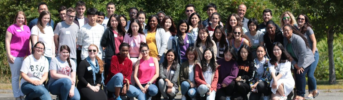 exchange students with staff