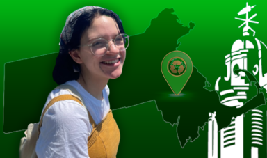 California Muratore graphic in front of outline of Massachusetts