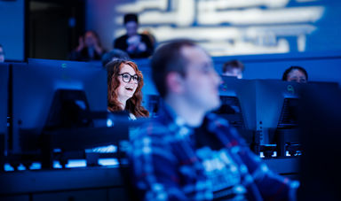 Students in the Cyber Range