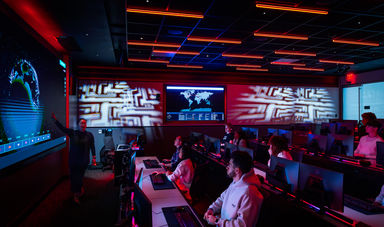 Students in Cyber Range