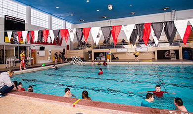 People swim in Moriarty Pool.