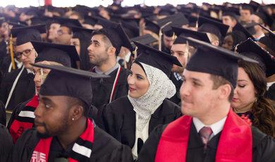 Students at commencement