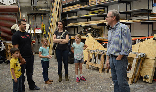 Professor Matt Greene giving a tour back stage