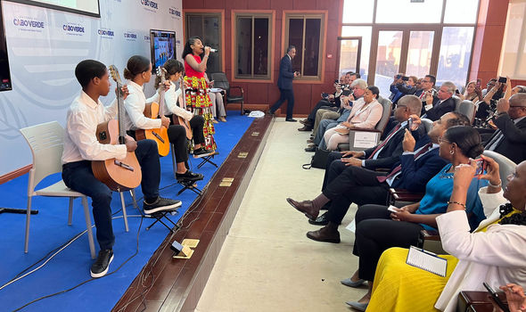 Student musicians perform for BSU delegates in Cabo Verde