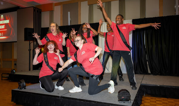 2025 Homecoming Court performing at the Homecoming pageant