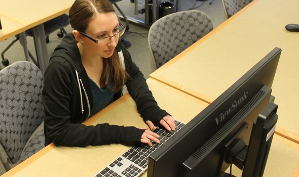 Student at Computer