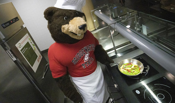 Chef Bristaco sautees some veggies