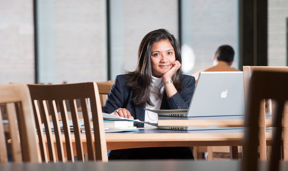 Girl in front of computer