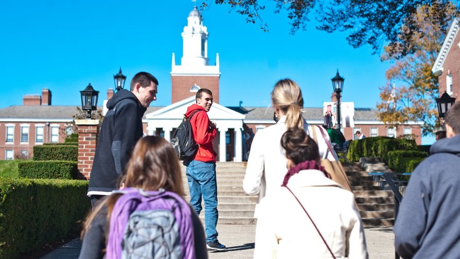 EXCEL students on Boyden quad stairs