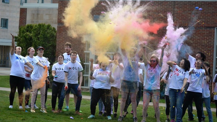 Holi celebration on campus