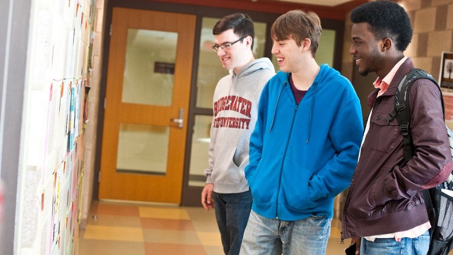 students in residence hall