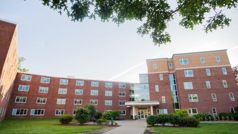 The exterior of Scott Hall.
