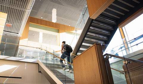 student ascending DMF staircase